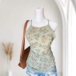 Sweet Wanderer Sage Floral Camisole